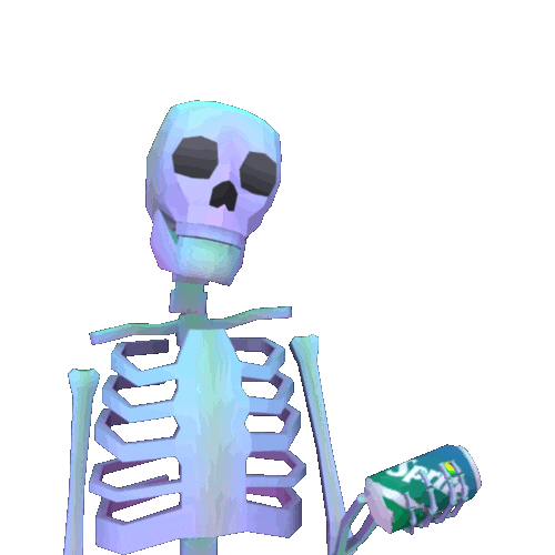 skeleton sprite STICKER by jjjjjohn