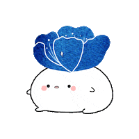 Flower Chilling Sticker by Yoyo The Ricecorpse