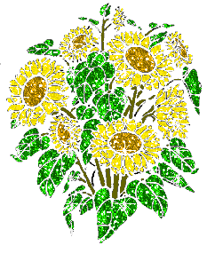 Flowers Glitter Sticker