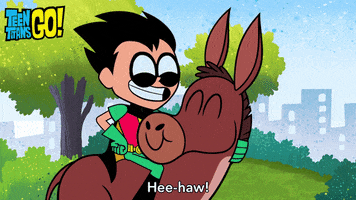 Teen Titans Horse GIF by Cartoon Network