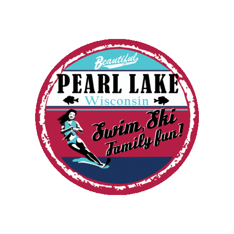 PearlLakeWI giphygifmaker usa swimming fishing Sticker