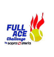 OpenSopraSteria fire tennis challenge balls Sticker