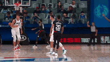 High Five Nba Playoffs GIF by NBA