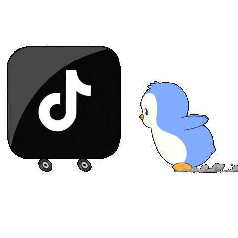Scrolling Tik Tok Sticker by Pudgy Penguins