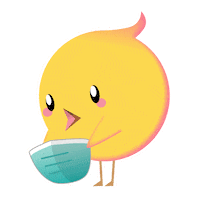 VilledeBezons covid covid19 masque poussin Sticker