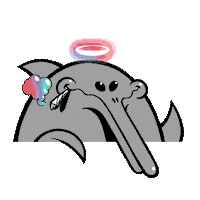 krinkywinky rainbow wave smoke alien Sticker