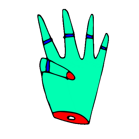 hand fingers Sticker