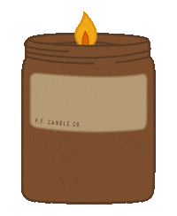pfcandleco candle flame burning candles Sticker