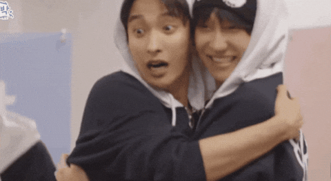 Nervous Hugging GIF