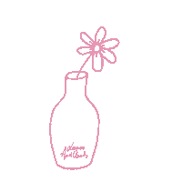 Pink Flower Sticker by Leaves and Clouds