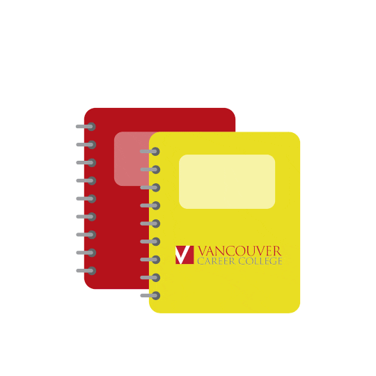 VancouverCareerCollege giphyupload notes notebook vancouvercareercollege Sticker