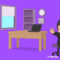 Work From Home Hello GIF by OneFootball Heads