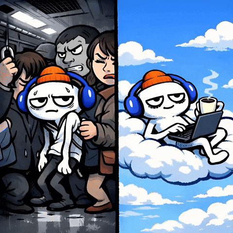 Ah-Z: The Commute vs. WFH Reality