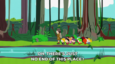 eric cartman river GIF by South Park 