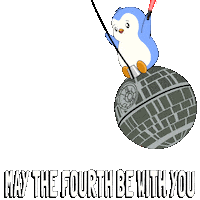 May The Fourth Be With You Light Saber Sticker by Pudgy Penguins