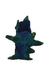 tiny_horror 3d blue weird clay Sticker