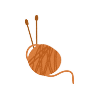 britticreative fall autumn knitting flat Sticker