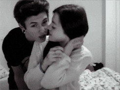 girl kiss GIF