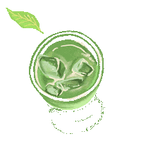 Matcha Latte Sticker by @ClöudCafé