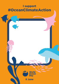 June 8 Frame Sticker by World Ocean Day