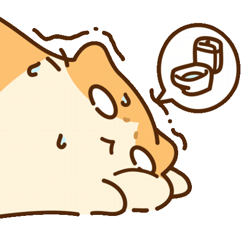 Poop Need To Pee Sticker by Bichi Mao