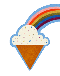 Ice Cream Rainbow Sticker