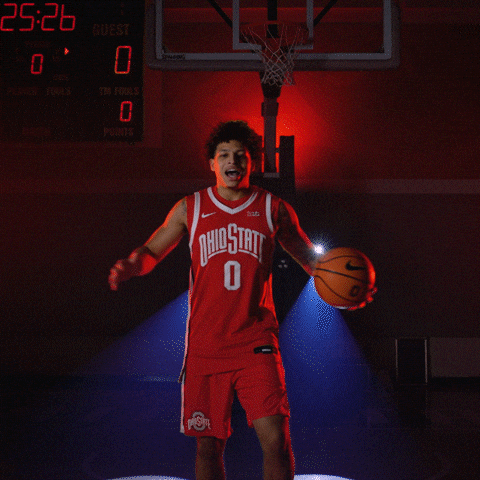 Basketball Yell GIF by Ohio State Athletics