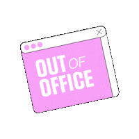 its_nvillalobos rosa out of office outofoffice itsnvillalobos Sticker