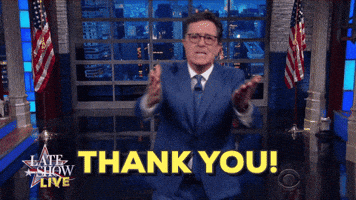 Stephen Colbert Thank You GIF by The Late Show With Stephen Colbert