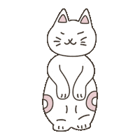 Cat Wave Sticker by Ohhgranny