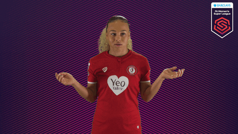 Womens Football Shrug GIF by Barclays FAWSL
