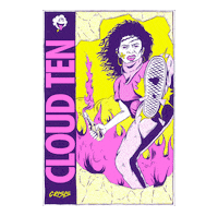 CloudTen fire eye comic cloud Sticker
