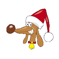 Dog Christmas Sticker by Lieblings-Stück