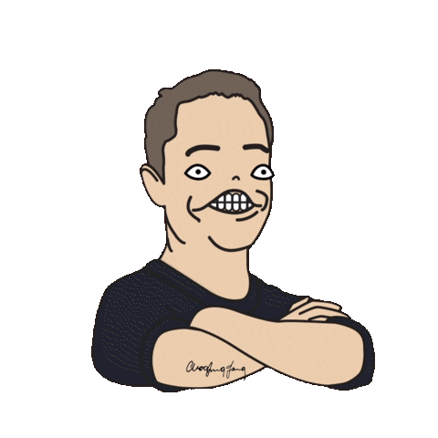Elon Musk Smile Sticker by Stephy Yang