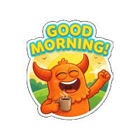 Happy Good Morning Sticker by Momo & Tulus