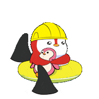 Scared Shark Attack Sticker by Pudgy Penguins