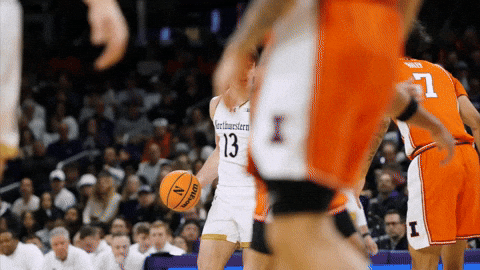 College Hoops Wildcats GIF by Northwestern Athletics