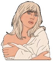 Billie Eilish Crying Sticker by Nora Fikse