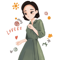 Heart Girl Sticker