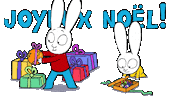 Joyeux Noel Joie Sticker by Simon Super Rabbit