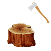 Chopping Wood Sticker by Monique Ryan