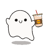 JavaMoesCoffeeCompany halloween ghost spooky spoopy Sticker