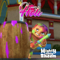 Happy Holi GIF by Chhota Bheem