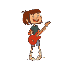 Happy Rock And Roll Sticker by Pencilish