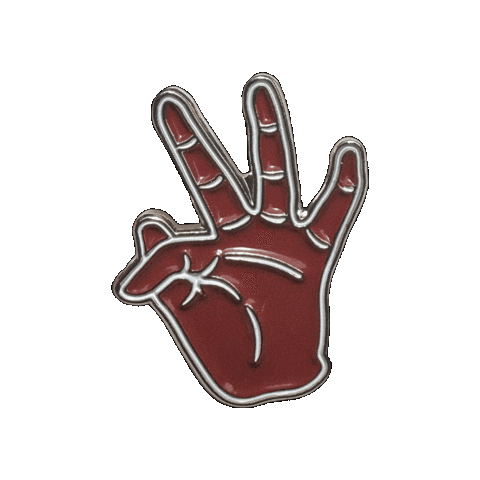 pinnedpins pride hand university texas Sticker