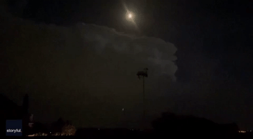 Lightning Illuminates Clouds as Severe Thunderstorm Warning Issued for Hood County, Texas