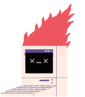 Fire Not Working Sticker by Henri Campeã