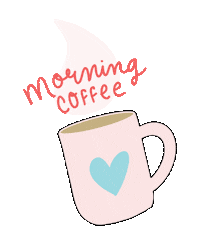 Morning Coffee Sticker by ThePinkInk