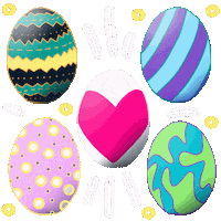 Easter Eggs Bunny Sticker
