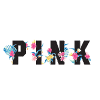 vspink summer pink beach flowers Sticker
